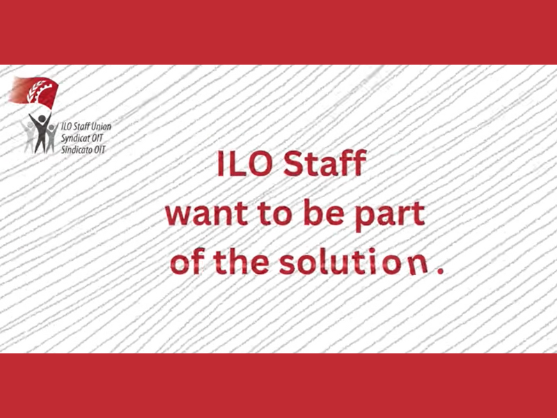 ILO staff want to be part of the solution